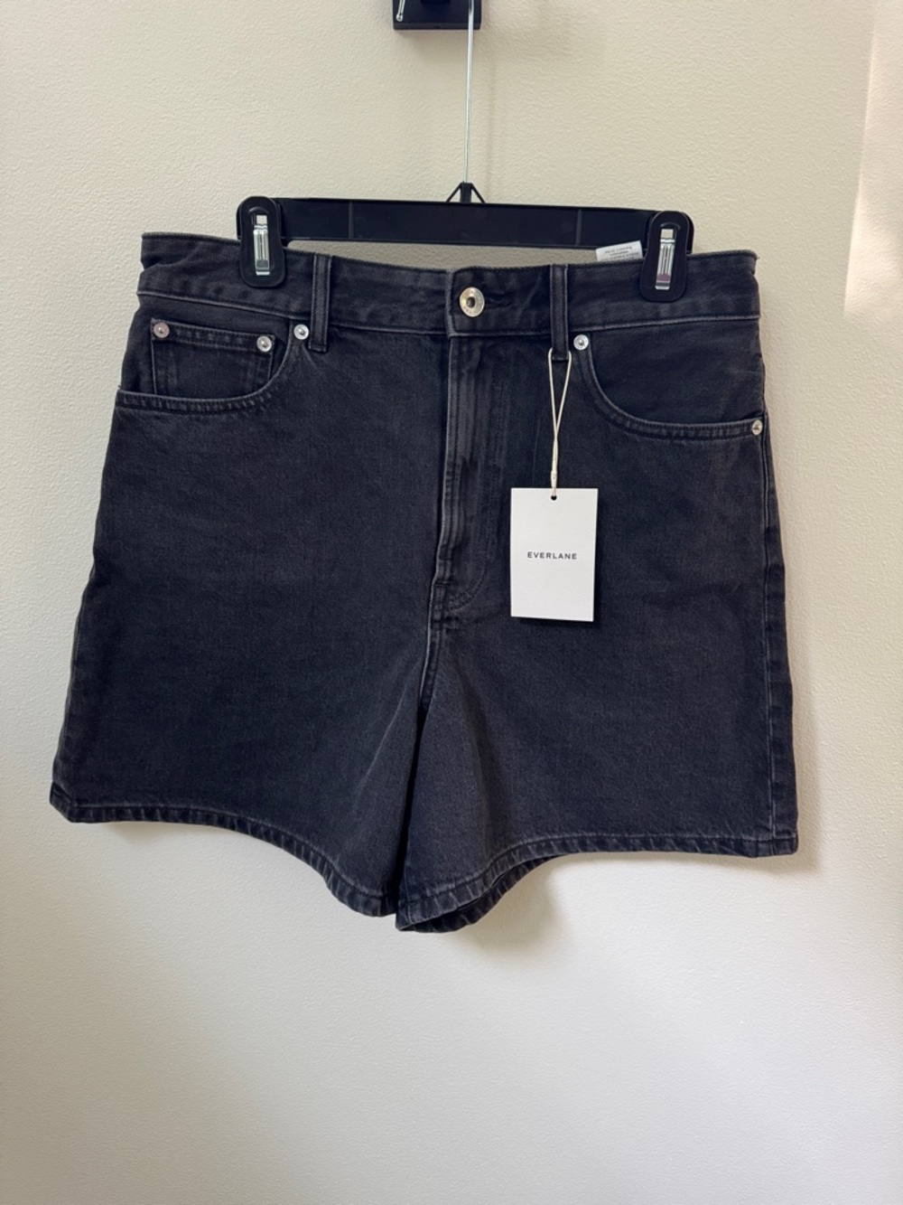 Everlane Black High-Rise Jean Shorts